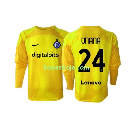 Billiga Fotbollströjor Inter Milan Andre Onana 24 Målvakt Borta tröja 2022/23 Långärmad